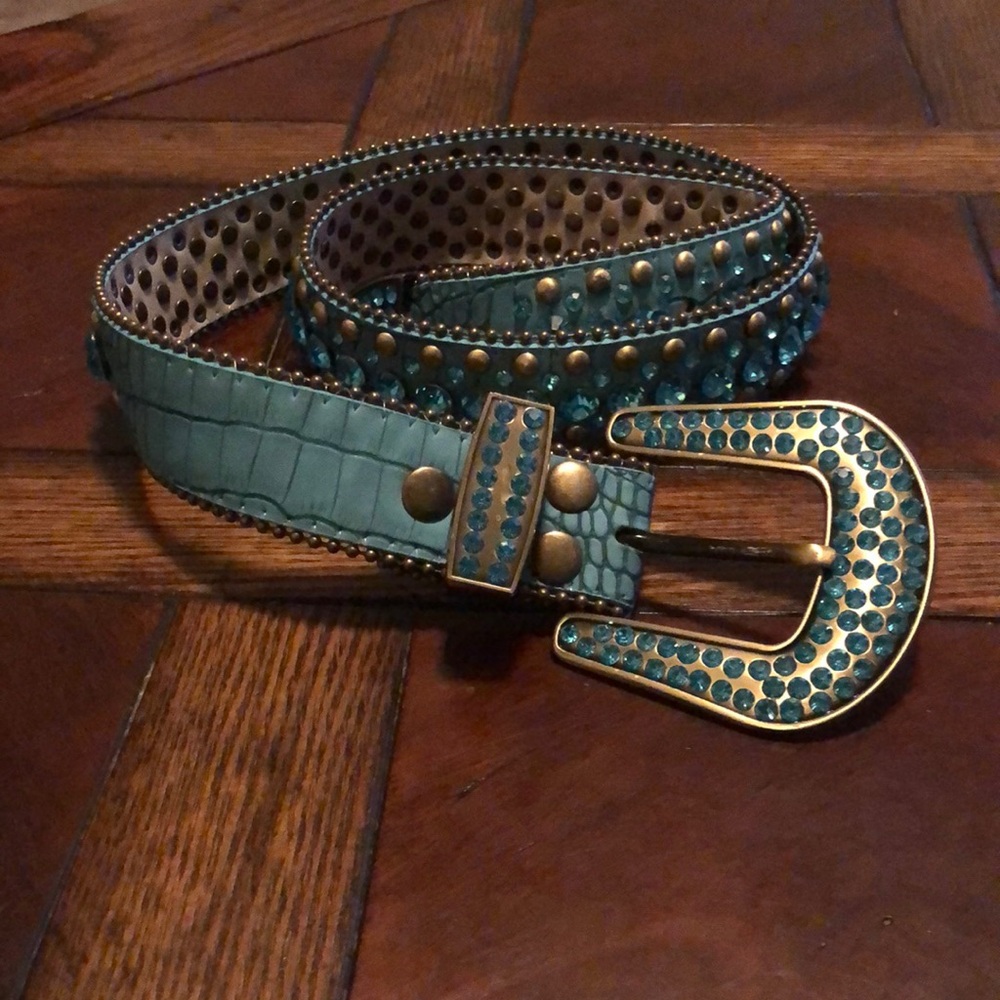 Turquoise Studded Women's Belt